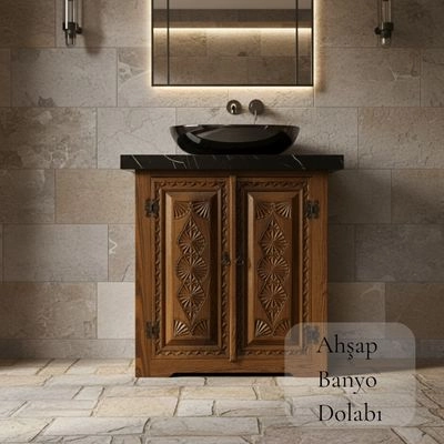 Ahşap Banyo Dolabı