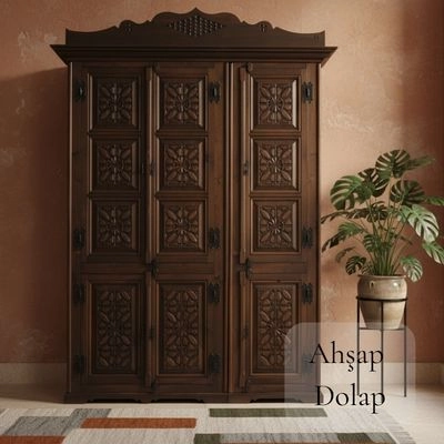 Ahşap Oymalı Dolap