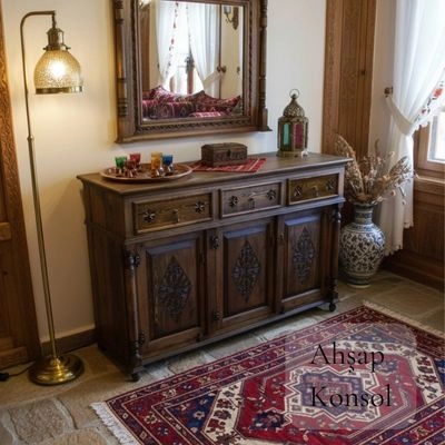 Ahşap Oymalı Konsol