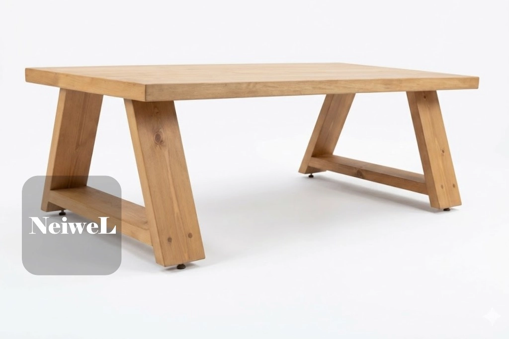 Neiwel Garden Lean Dia Doğal Ahşap Bahçe Sehpa