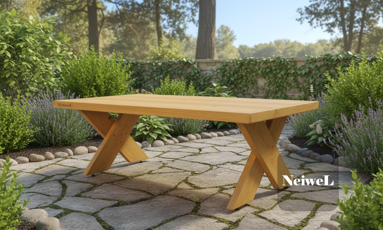 Neiwel Garden Raiz Nef Doğal Ahşap Bahçe Sehpa
