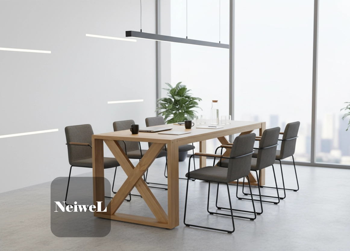 Neiwel Leina Doğal Ahşap Toplantı Masası