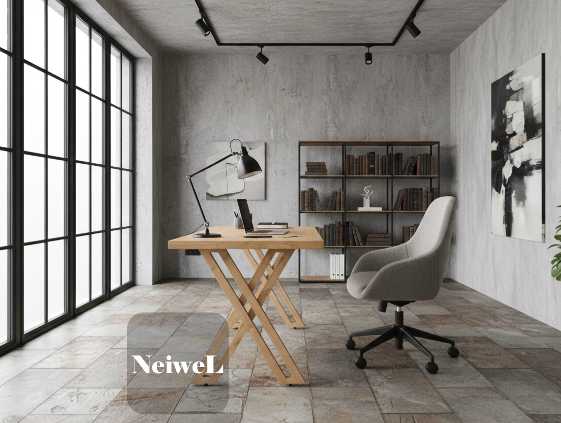 Neiwel Riva Doğal Ahşap Çalışma Masası
