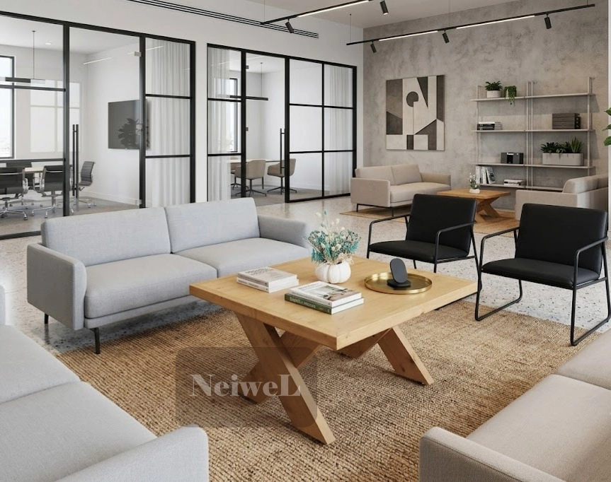 Neiwel Hamra Doğal Ahşap Ofis Sehpa