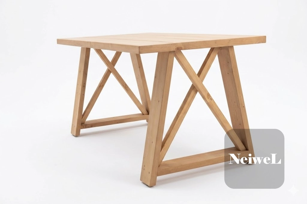 Neiwel Garden Mare Doğal Ahşap Bahçe Masa