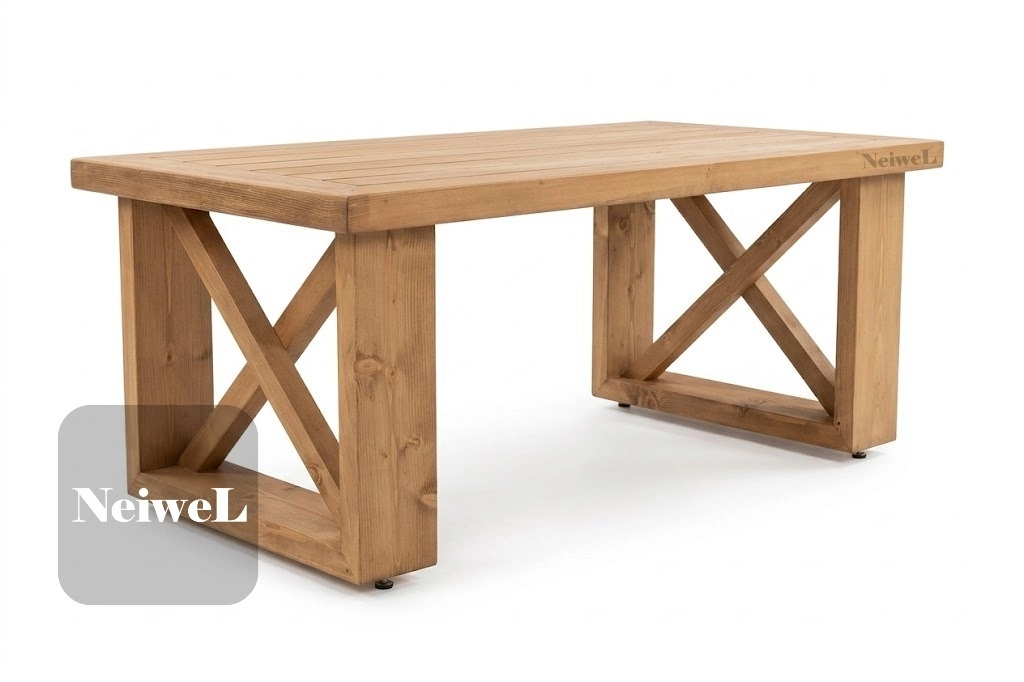 Neiwel Garden Raiz X Doğal Ahşap Bahçe Sehpa