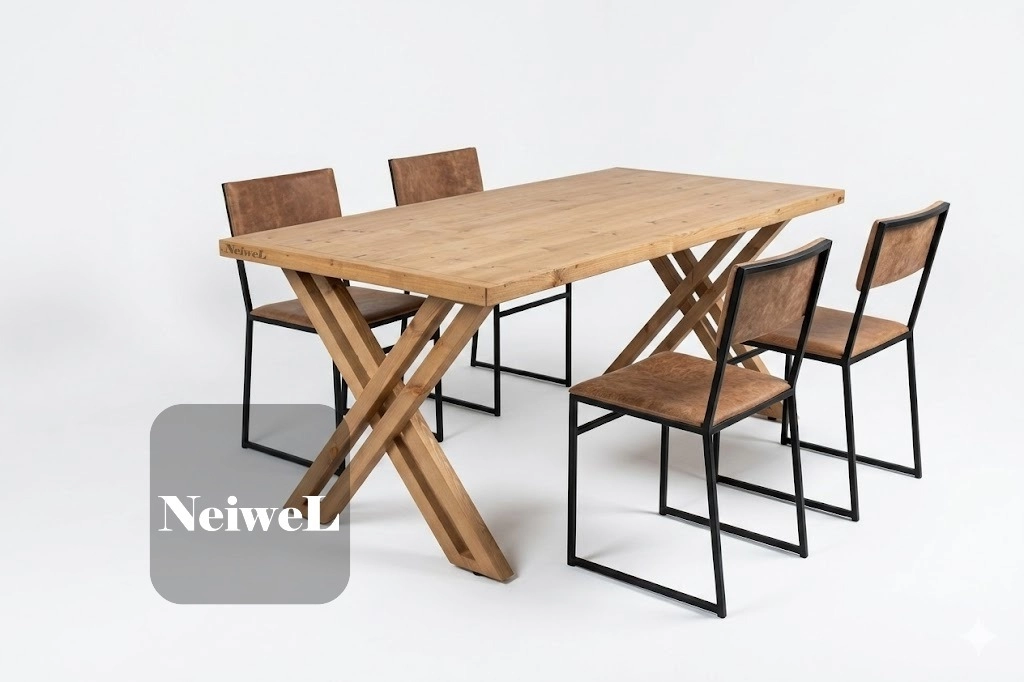 Neiwel Ken Doğal Ahşap Yemek Masası