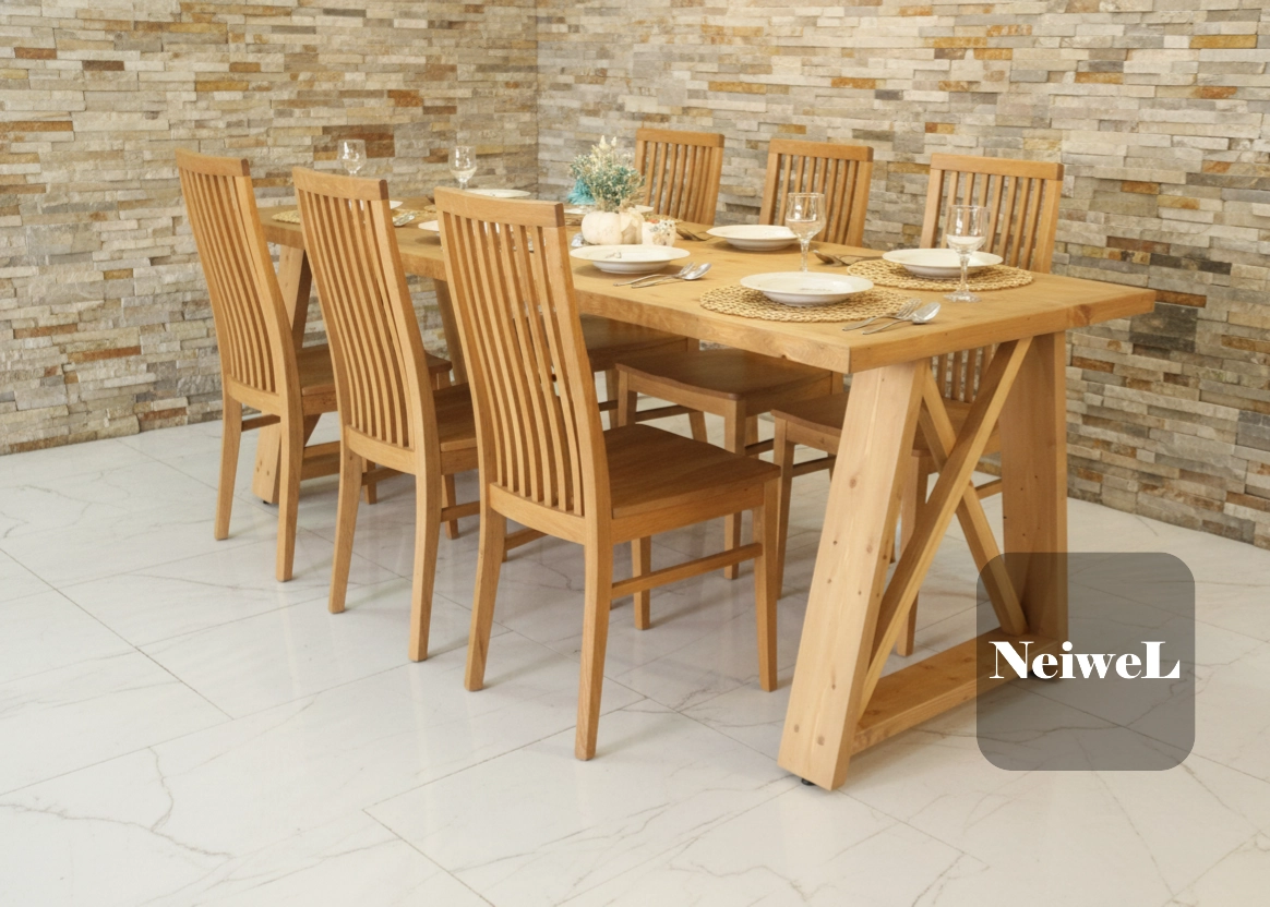 Neiwel İvea Doğal Ahşap Yemek Masası