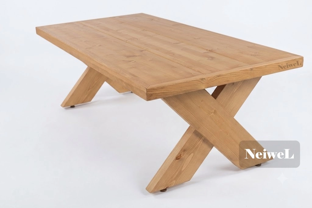 Neiwel Garden Mona X Doğal Ahşap Bahçe Sehpa