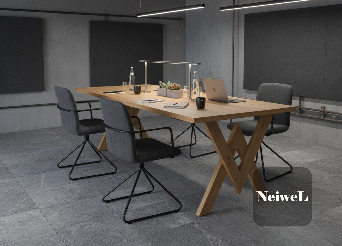 Neiwel Linna Doğal Ahşap Toplantı Masası