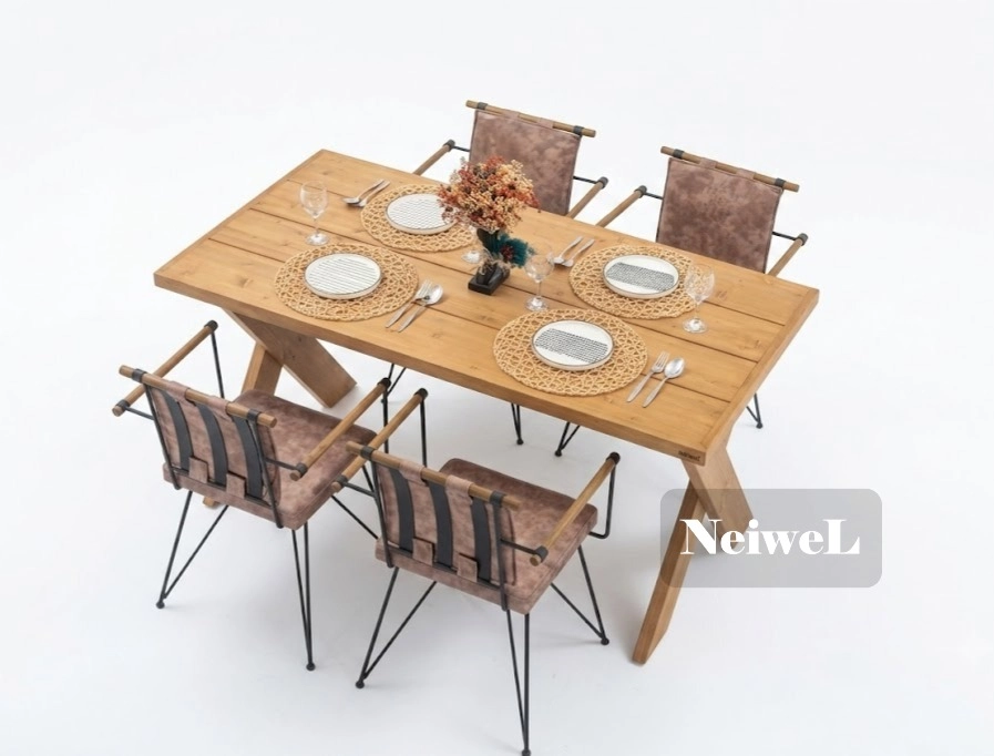 Neiwel Garden Aksa Doğal Ahşap Bahçe Masa