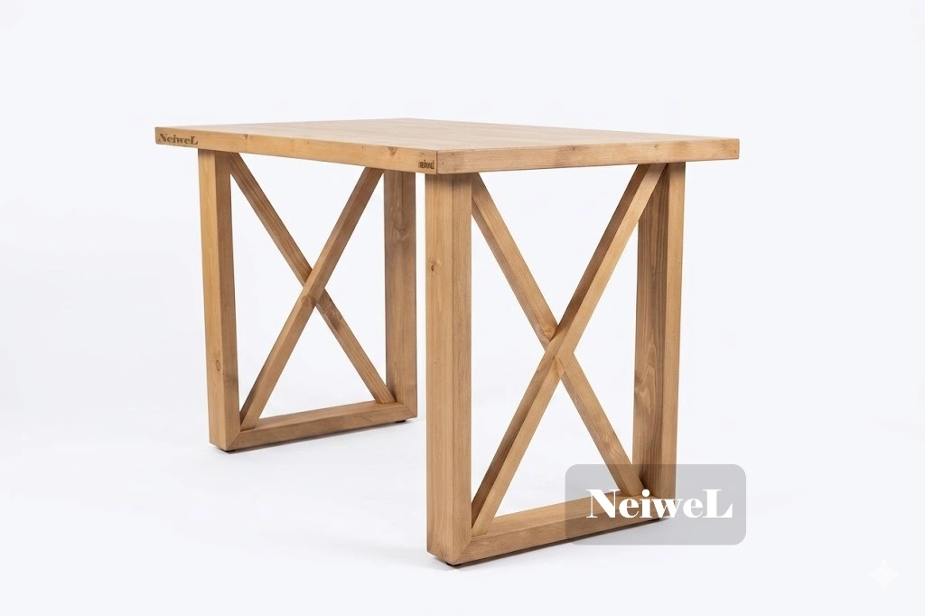 Neiwel Loel Doğal Ahşap Çalışma Masası