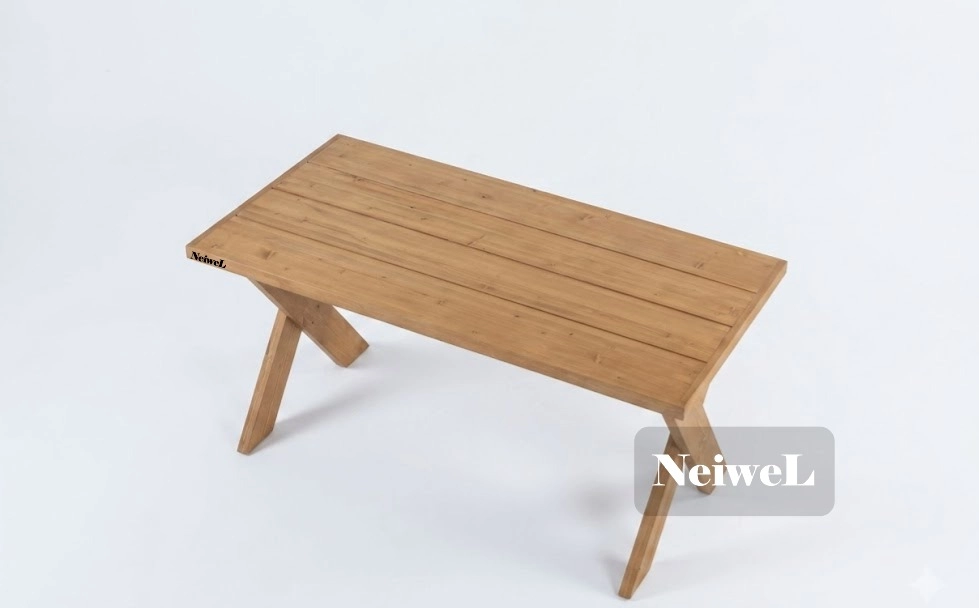 Neiwel Garden Aksa Doğal Ahşap Bahçe Masa