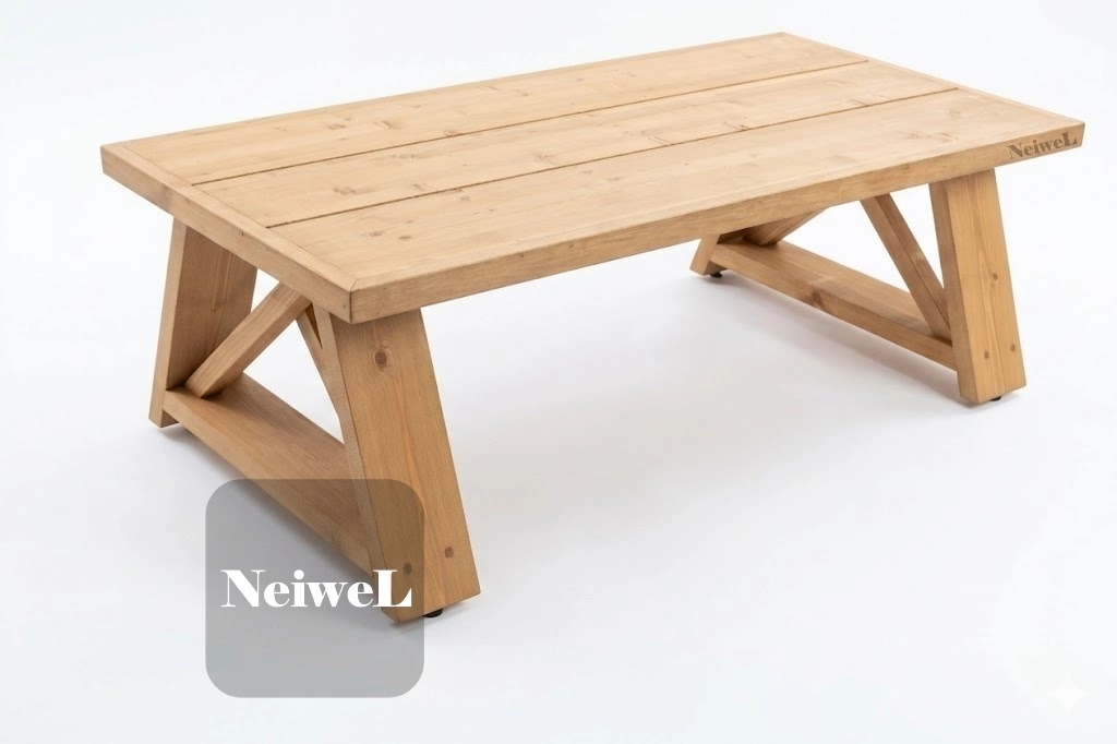 Neiwel Garden Liaz X Doğal Ahşap Bahçe Sehpa
