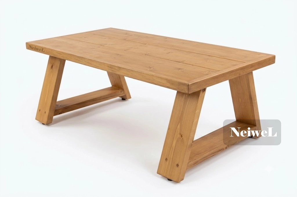 Neiwel Garden Lean Dia Doğal Ahşap Bahçe Sehpa