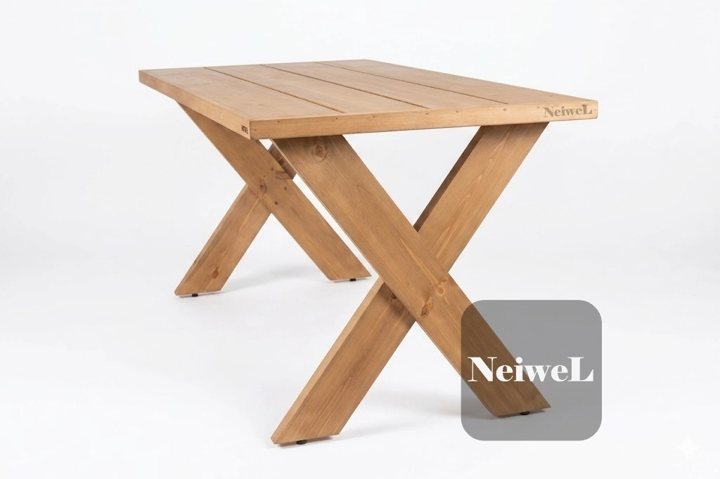 Neiwel Garden Aksa Doğal Ahşap Bahçe Masa