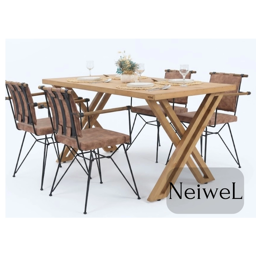 Neiwel Garden Sean Doğal Ahşap Bahçe Masa