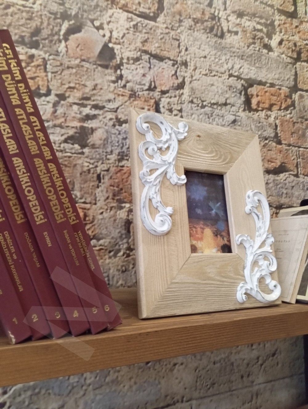 Neiwel Vintage Ahşap Naturel Renk Resim Çerçevesi