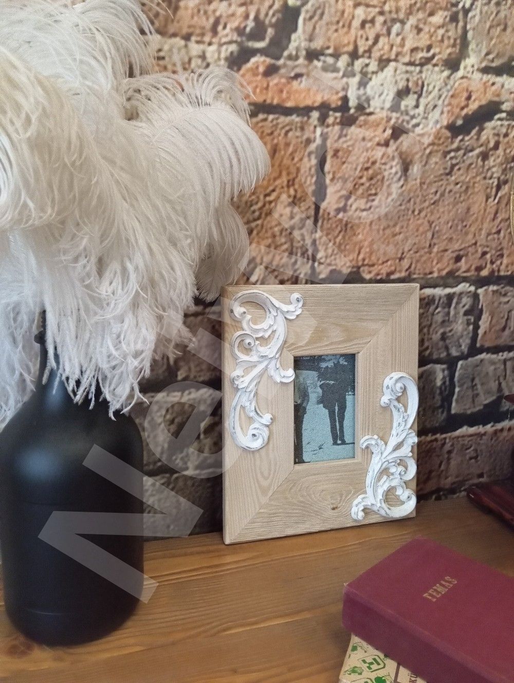 Neiwel Vintage Ahşap Naturel Renk Resim Çerçevesi
