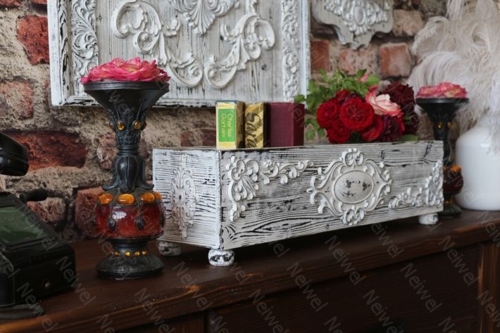 Neiwel Vintage Alron Eskitme Beyaz Kutu