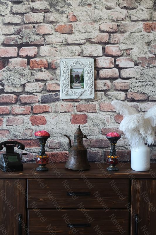 Neiwel Vintage Datca B Eskitme Beyaz Resim ve Ayna Çerçevesi