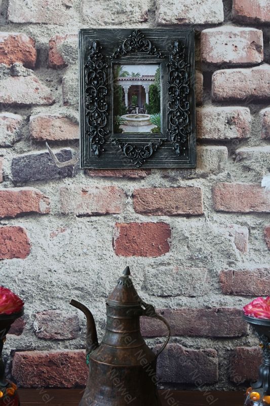 Neiwel Vintage Datca B Eskitme Siyah Resim ve Ayna Çerçevesi