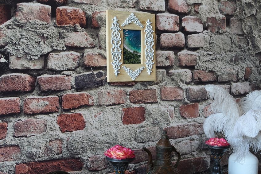Neiwel Vintage Datca B Naturel Resim ve Ayna Çerçevesi