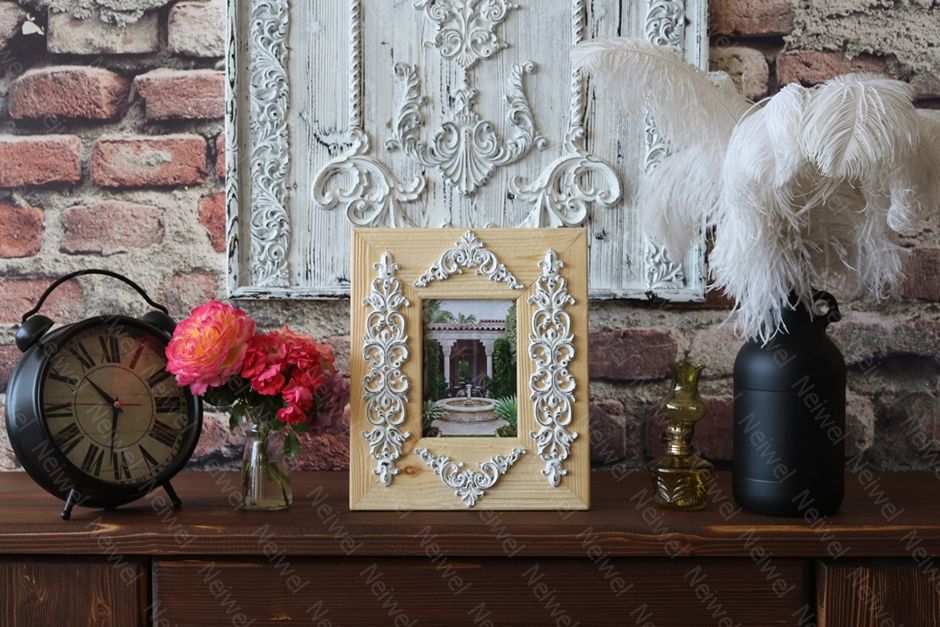 Neiwel Vintage Datca Naturel Resim ve Ayna Çerçevesi