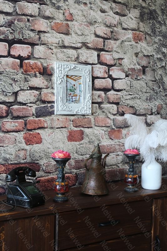 Neiwel Vintage Didim B Eskitme Beyaz Resim ve Ayna Çerçevesi