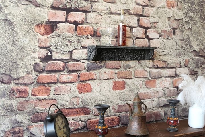 Neiwel Vintage Doa Eskitme Siyah Bar Raf