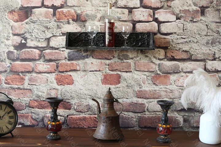 Neiwel Vintage Doa Wel Eskitme Beyaz Bar Raf