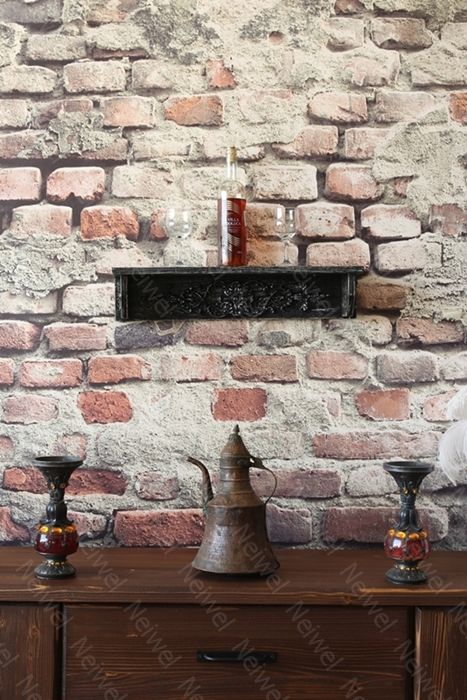 Neiwel Vintage Duen Eskitme Siyah Bar Raf