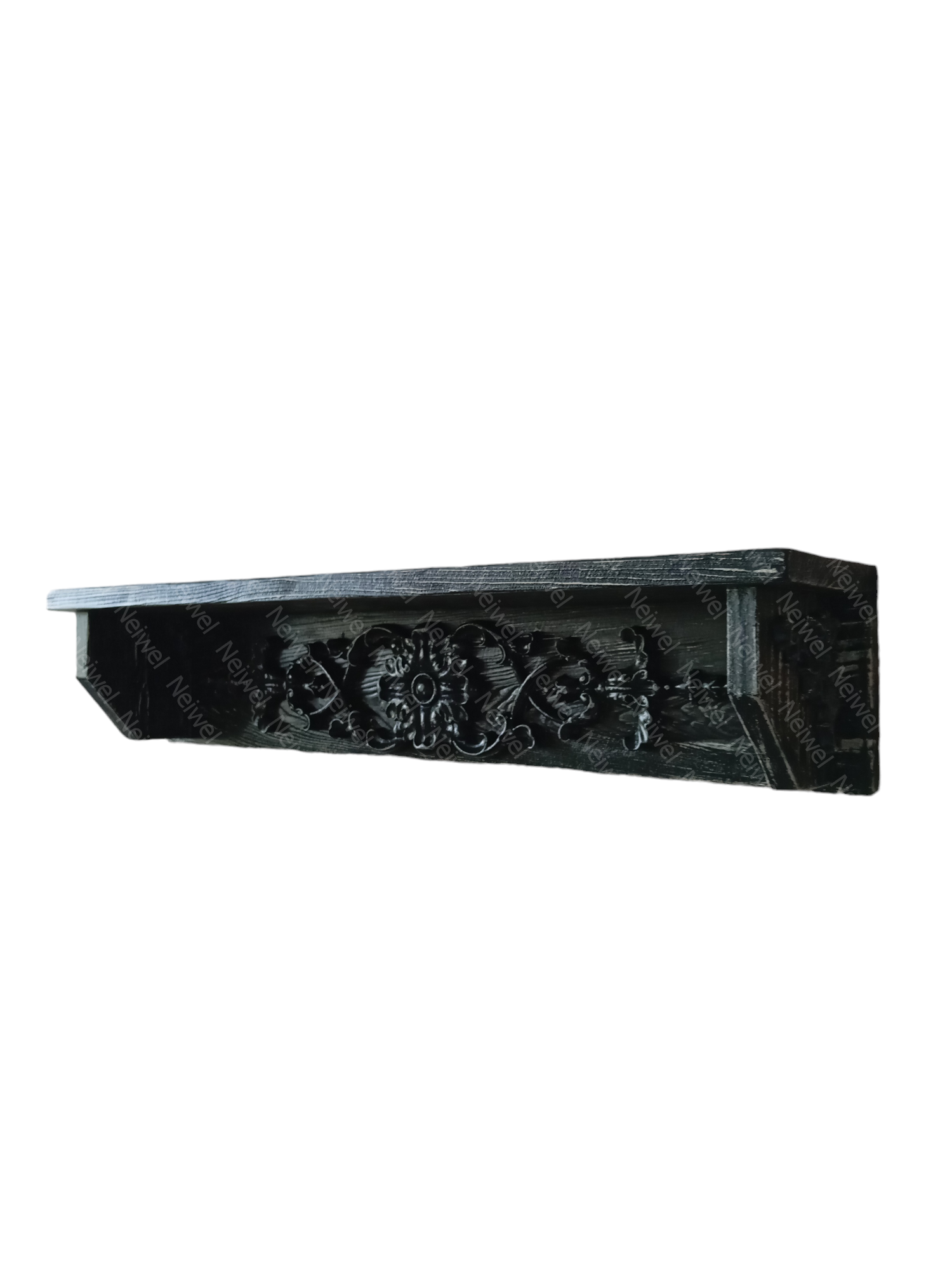 Neiwel Vintage Duen Eskitme Siyah Bar Raf