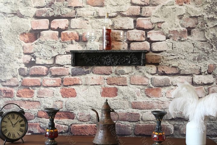 Neiwel Vintage Duen Eskitme Siyah Bar Raf