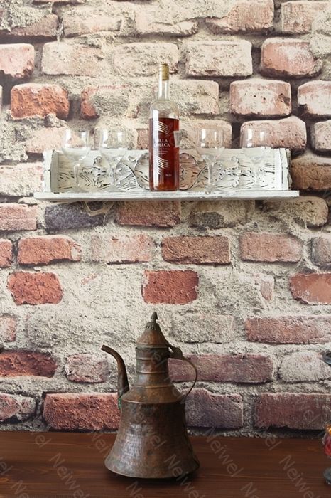 Neiwel Vintage Duen Nio Eskitme Beyaz Bar Raf