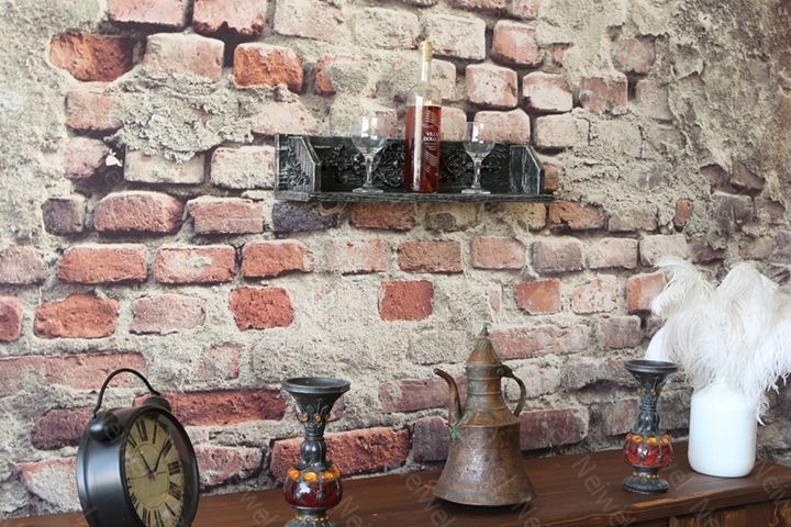 Neiwel Vintage Duen Nio Eskitme Siyah Bar Raf