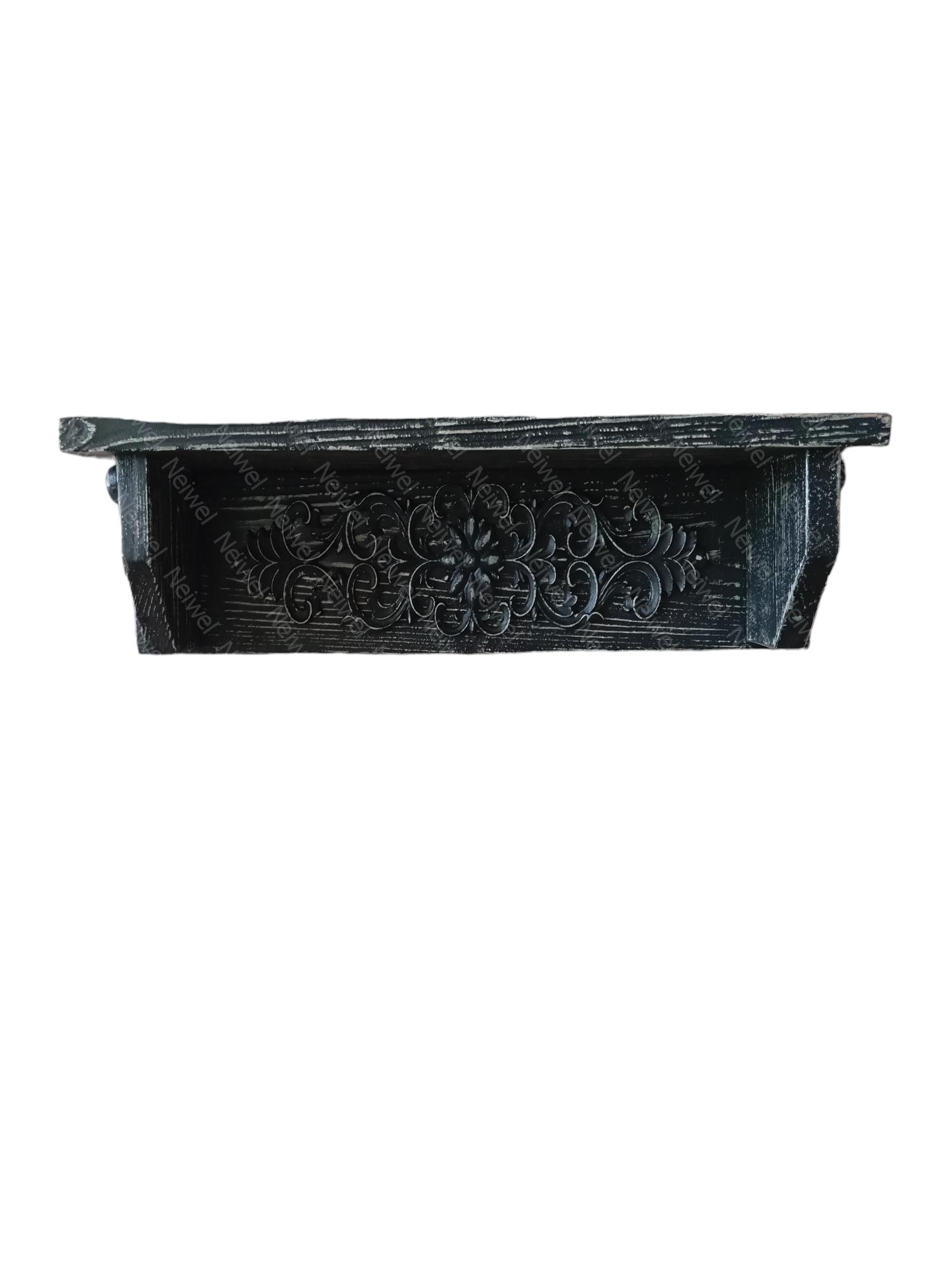 Neiwel Vintage Elsa Eskitme Siyah Bar Raf