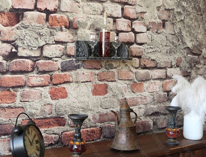 Neiwel Vintage Elsa Mina Eskitme Siyah Bar Raf