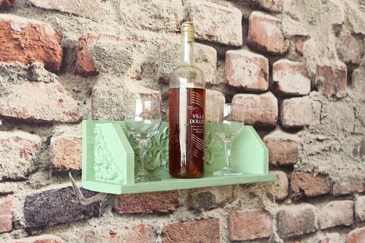 Neiwel Vintage Elsa Mina Yeşil Bar Raf