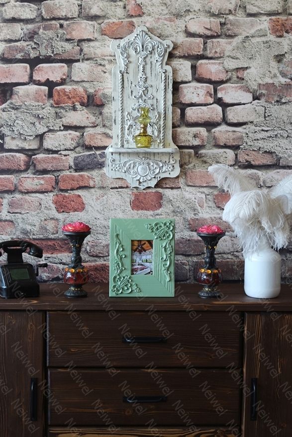 Neiwel Vintage Elsa Yeşil Resim ve Ayna Çerçevesi