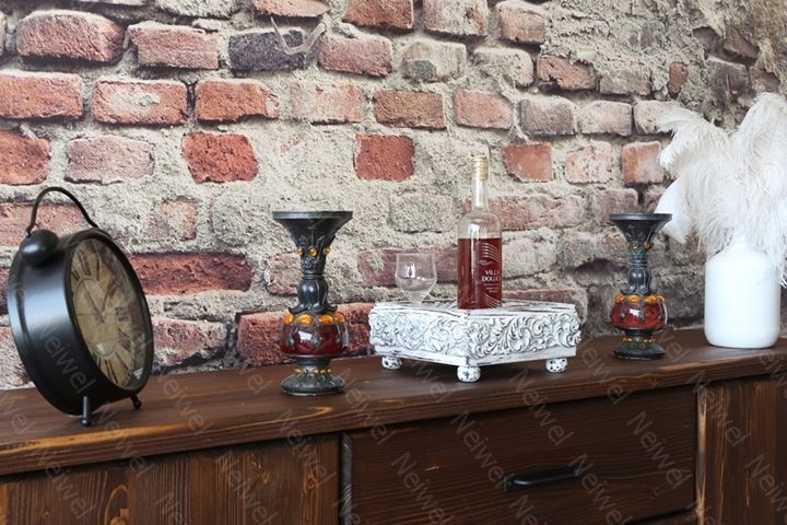Neiwel Vintage Esna Eskitme Beyaz Bar Standı