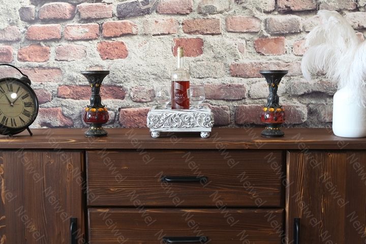 Neiwel Vintage Esna Eskitme Beyaz Bar Standı