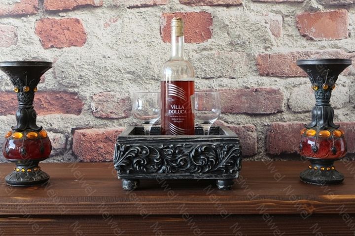 Neiwel Vintage Esna Eskitme Siyah Bar Standı