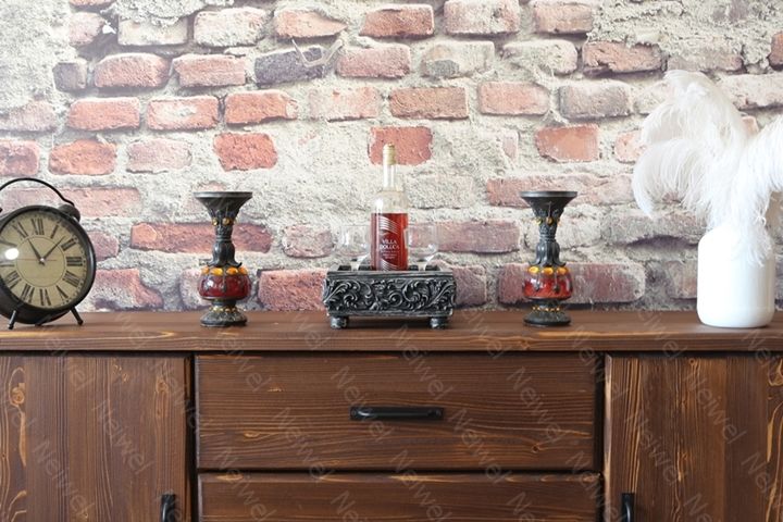 Neiwel Vintage Esna Eskitme Siyah Bar Standı