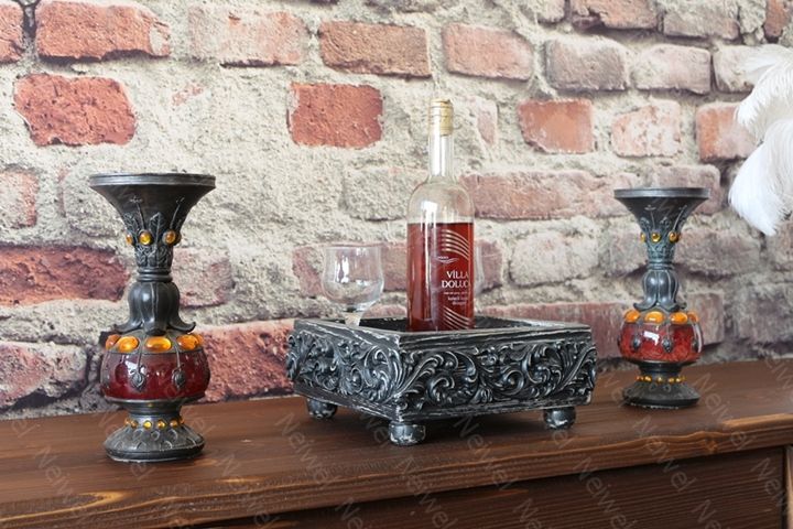 Neiwel Vintage Esna Eskitme Siyah Bar Standı