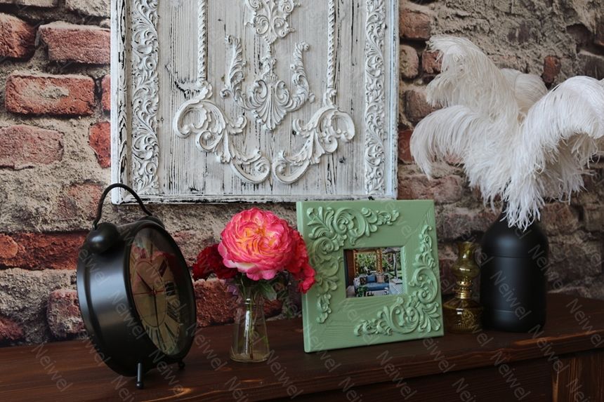 Neiwel Vintage Etna Yeşil Resim ve Ayna Çerçevesi