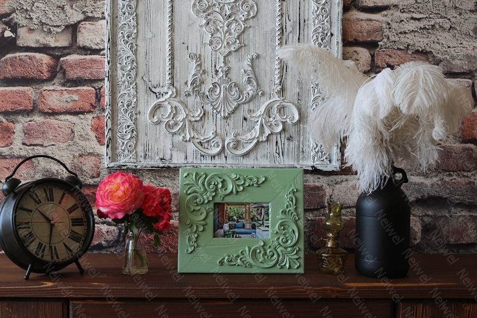 Neiwel Vintage Etna Yeşil Resim ve Ayna Çerçevesi