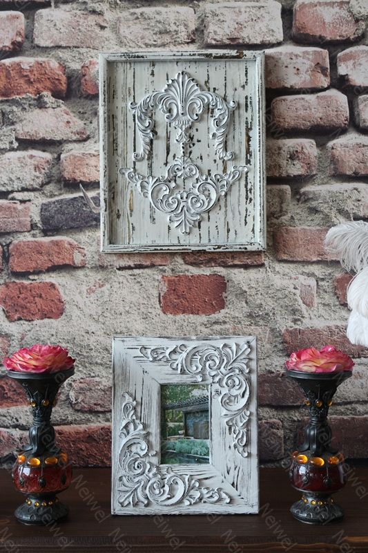Neiwel Vintage Etna Eskitme Beyaz Resim ve Ayna Çerçevesi