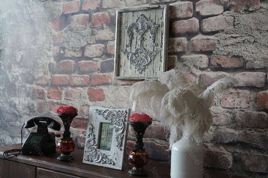 Neiwel Vintage Etna Eskitme Beyaz Resim ve Ayna Çerçevesi