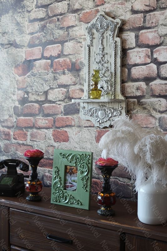 Neiwel Vintage Etna Yeşil Resim ve Ayna Çerçevesi